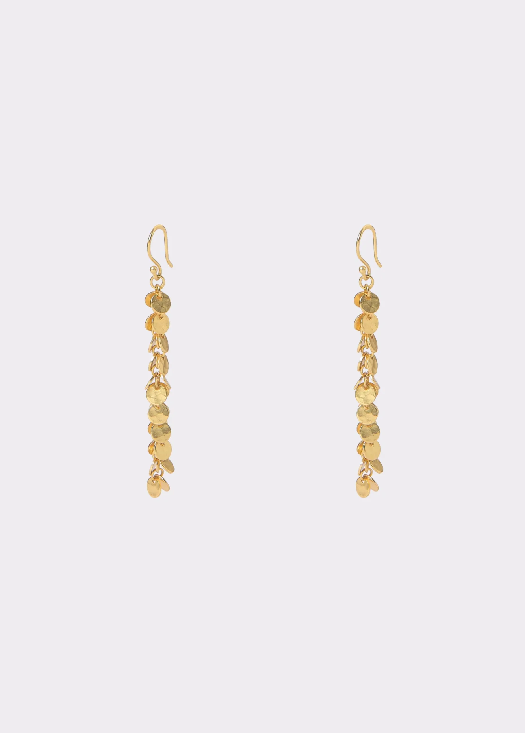 Pendientes largos chapas grabadas