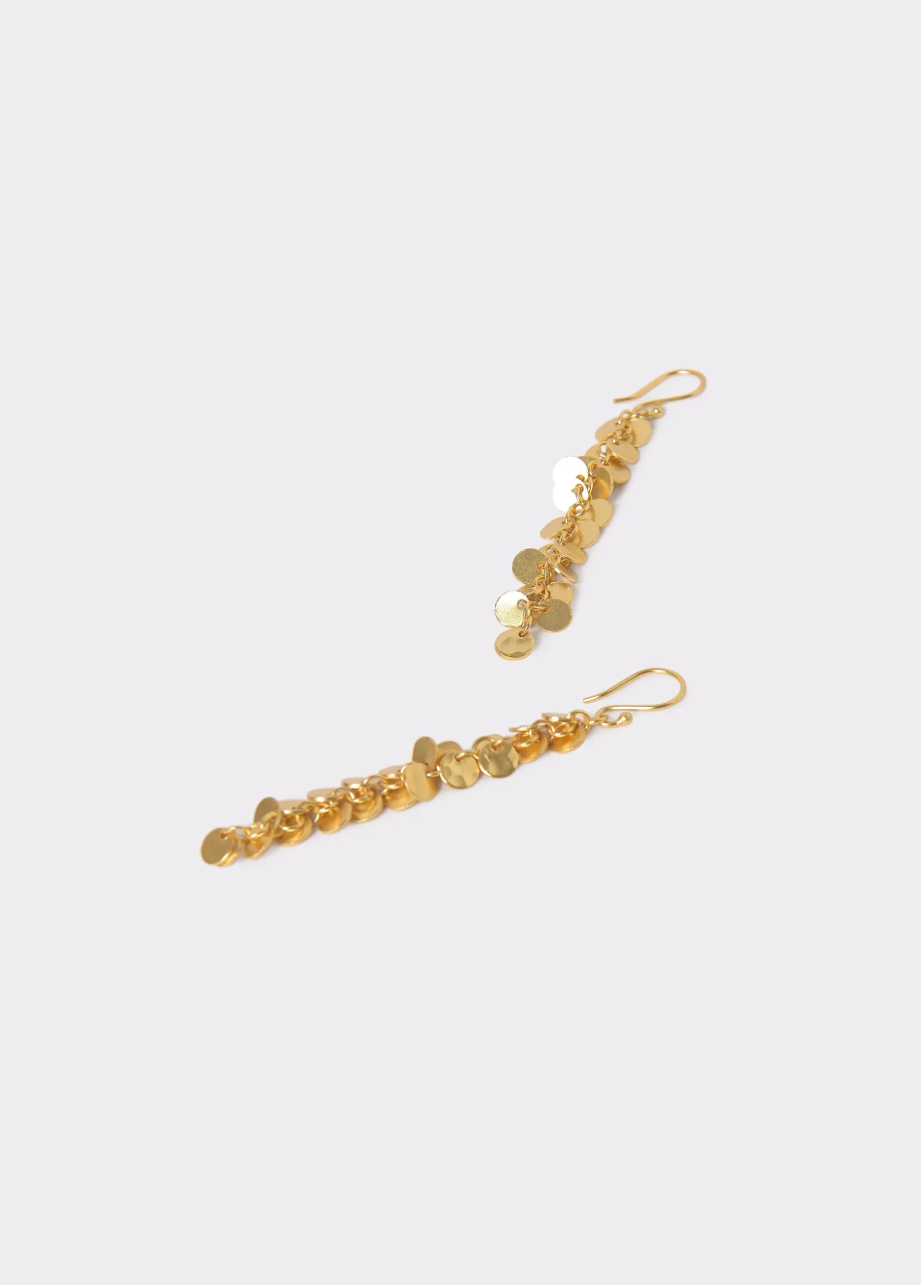Pendientes largos chapas grabadas