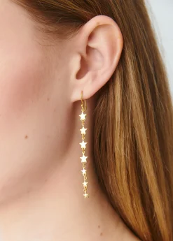 Pendientes largos estrellas degradado
