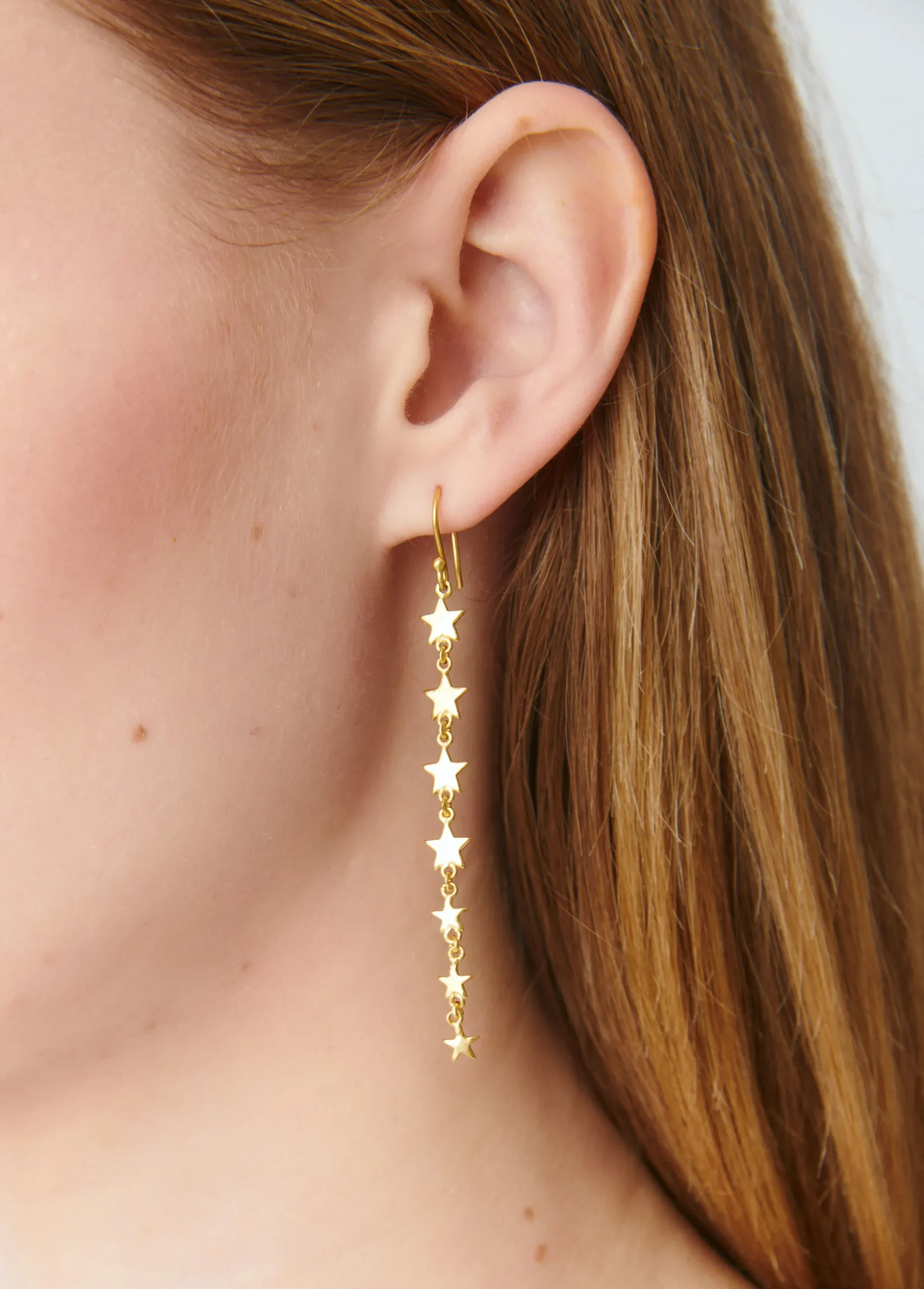 Pendientes largos estrellas degradado
