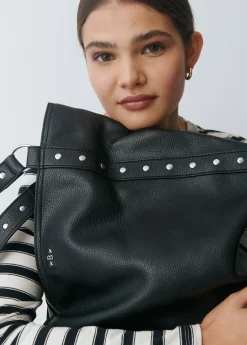 Shopper negro tachas