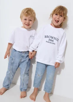 Sudadera bordada manga ranglan kids
