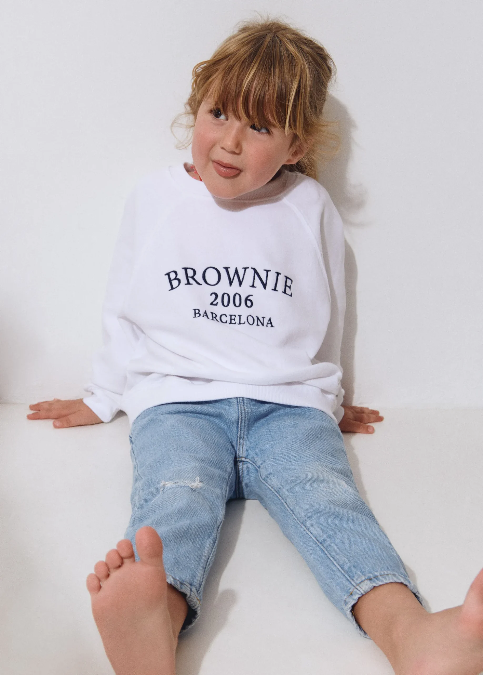 Sudadera bordada manga ranglan kids