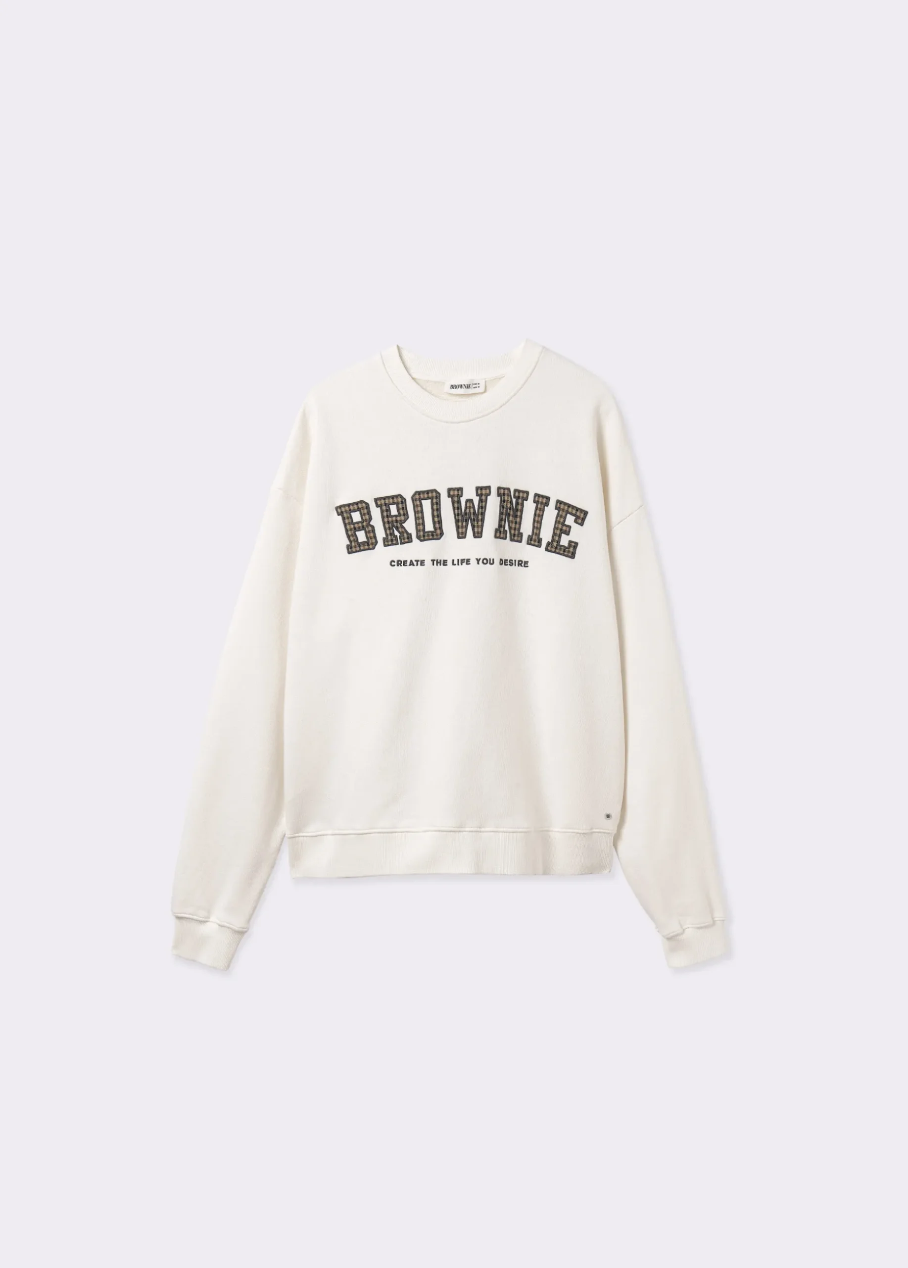 Sudadera parche cuadros