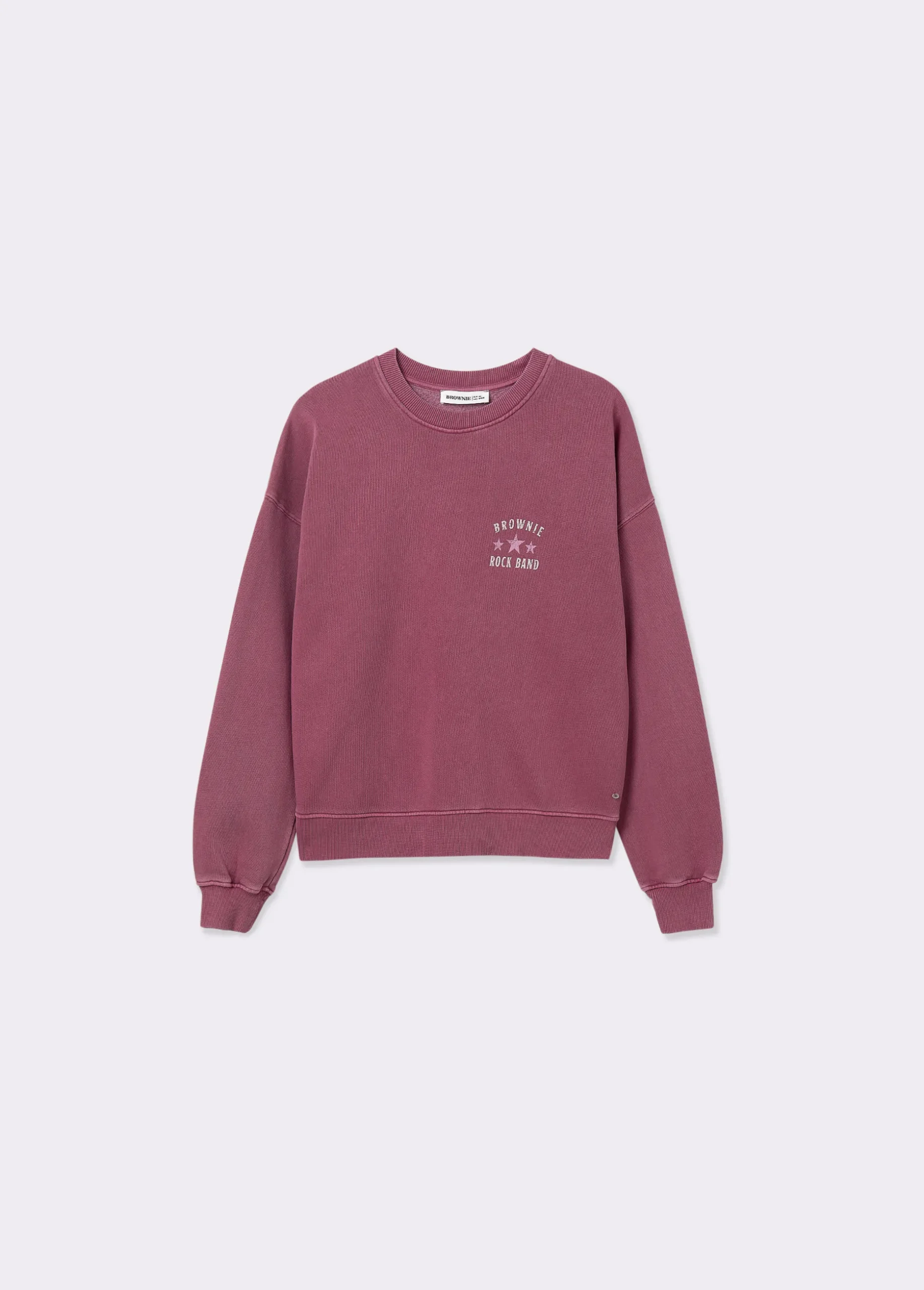 Sudadera print espalda glitter