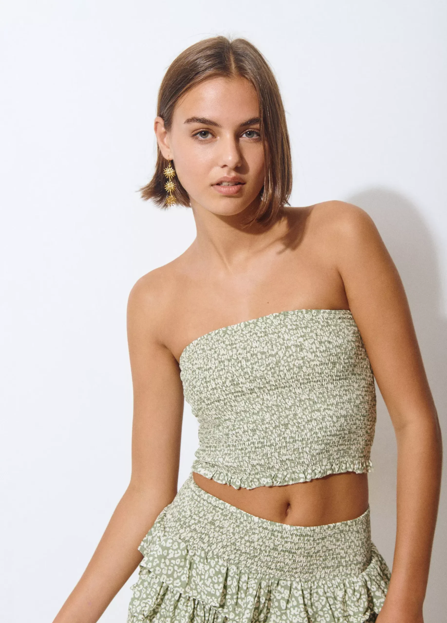 Top bandeau animal print