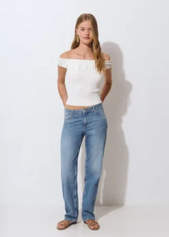 Top bardot tachas
