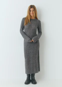 Vestido calado manga larga