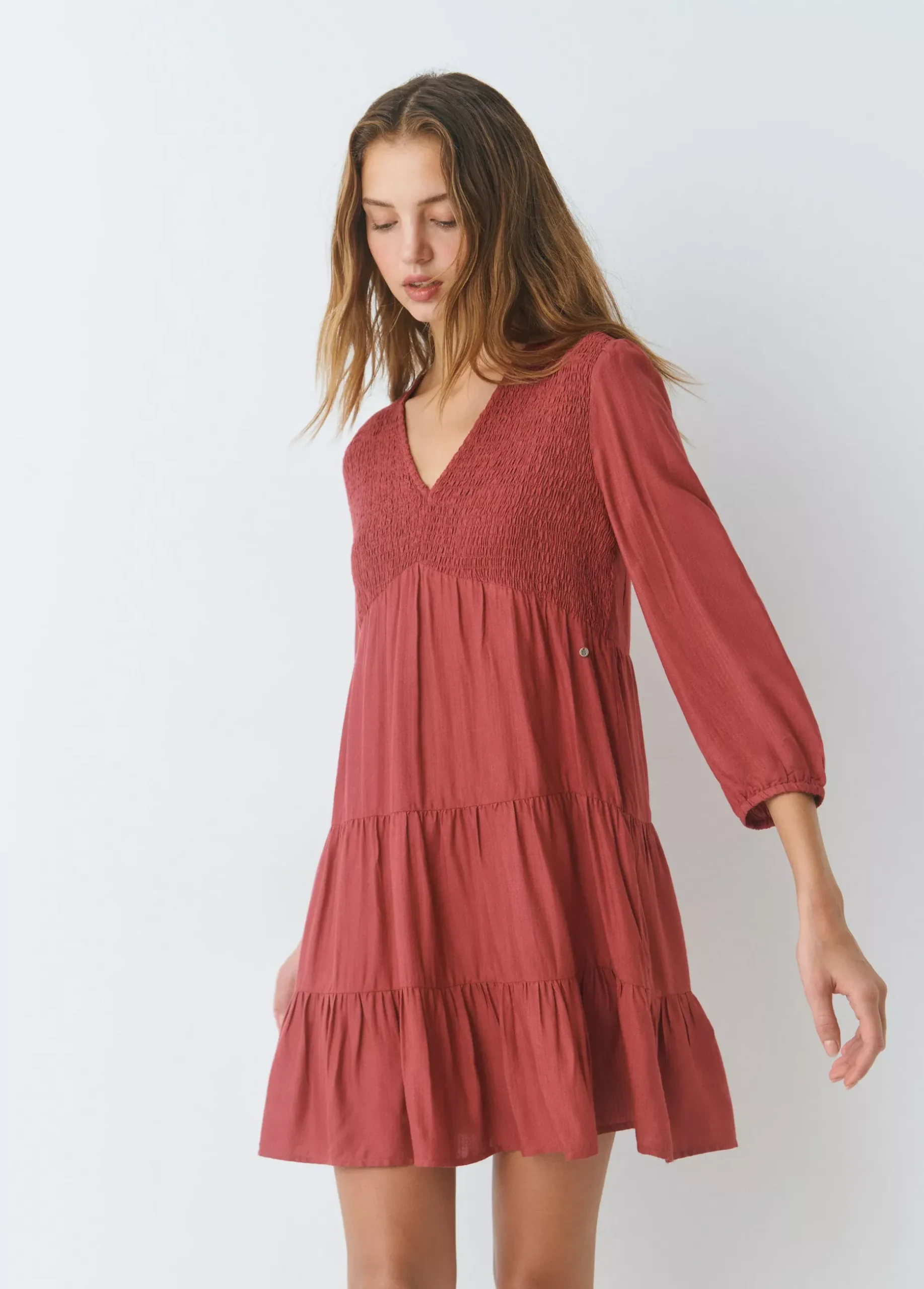 Vestido corto liso