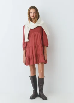 Vestido corto liso