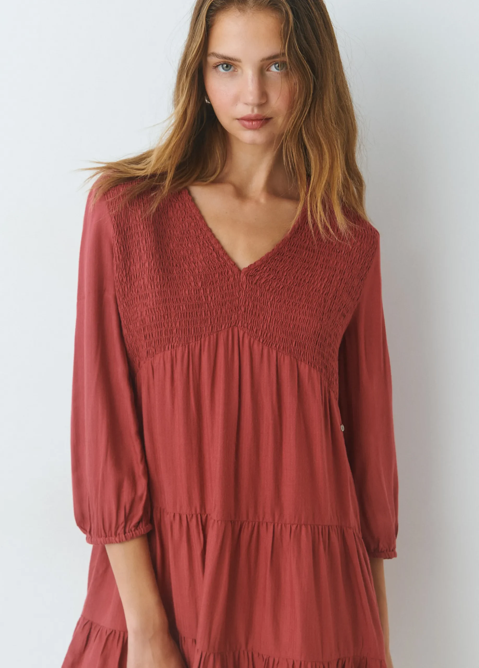 Vestido corto liso
