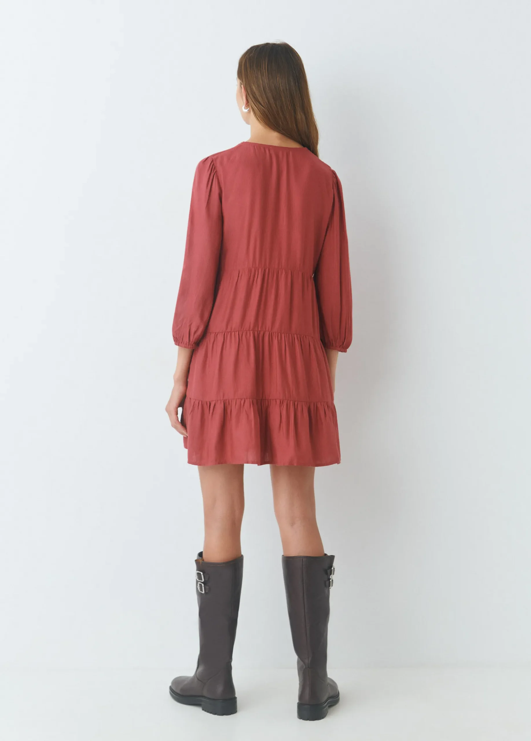 Vestido corto liso