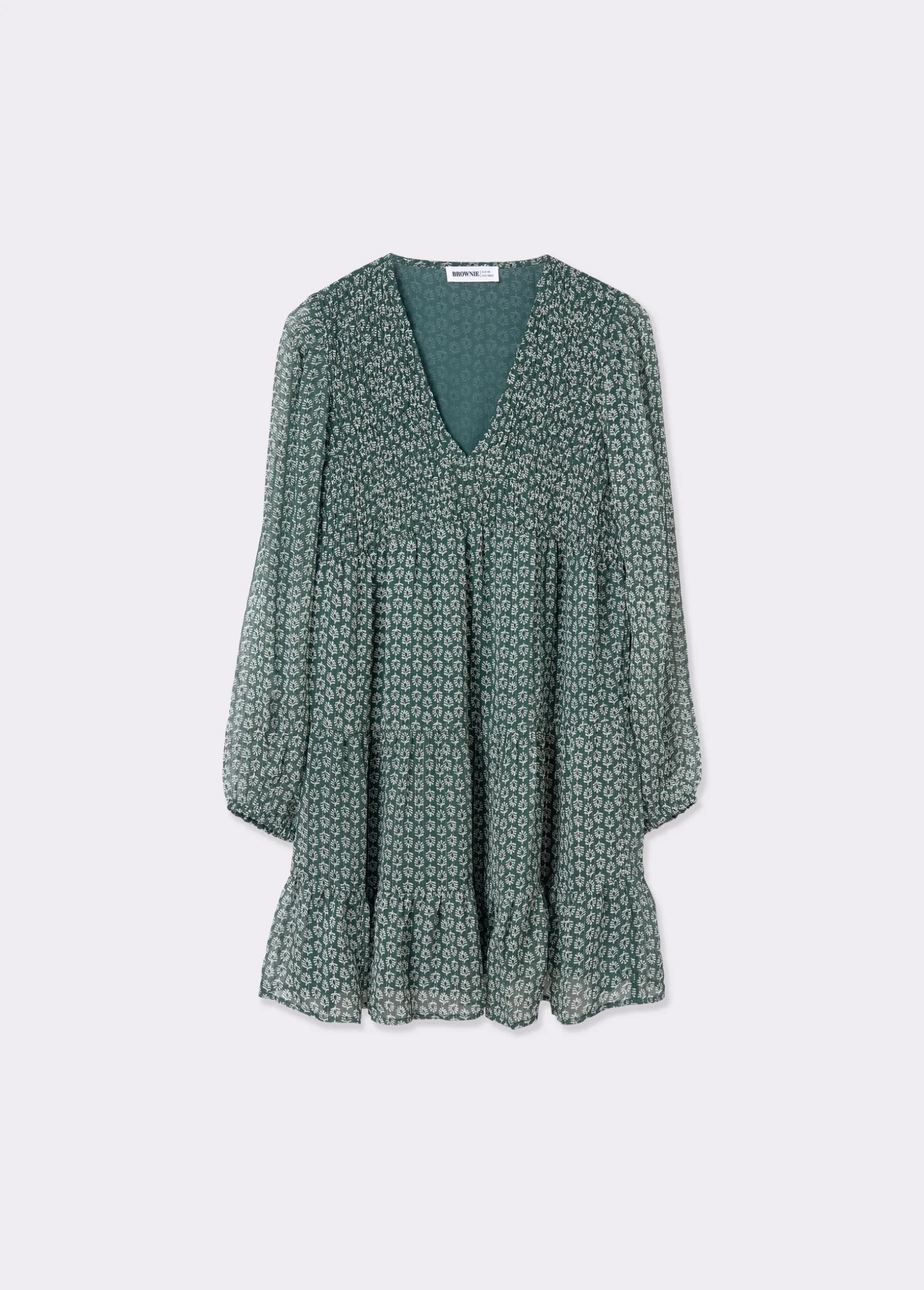 Vestido estampado bicolor