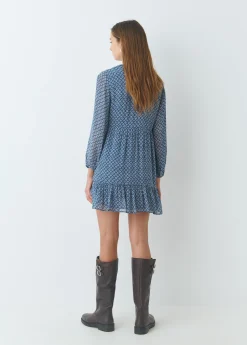 Vestido estampado fluido