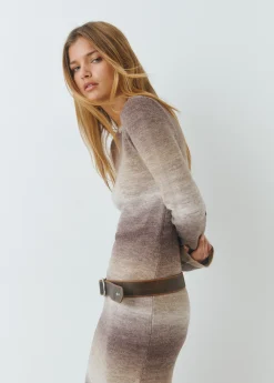 Vestido largo space dyed