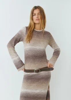 Vestido largo space dyed