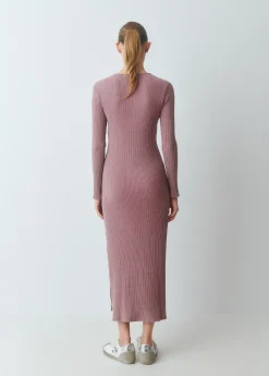 Vestido midi canalé