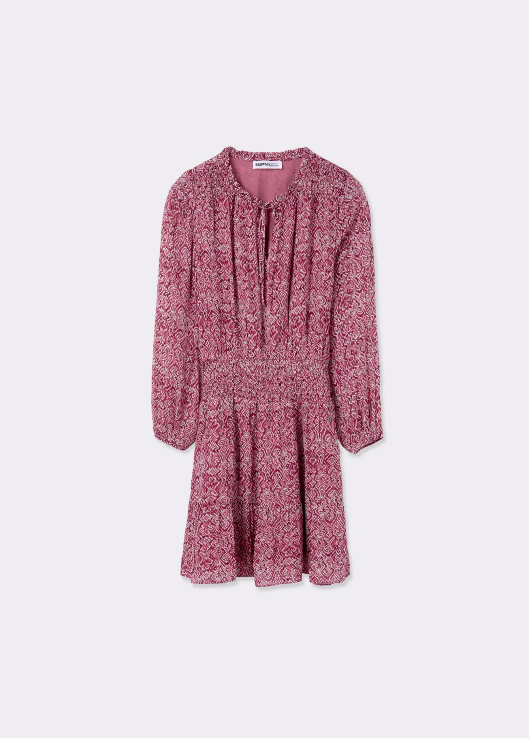 Vestido smock estampado